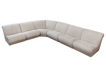 Weiman Preview Attr. - 6 Piece Modular Sectional Sofa, c. 1980s Postmodern Design