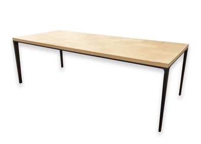 Maxalto - Alcor Dining Table, 2020s Brushed Light Oak Wood & Aluminum Contemorary Desgin