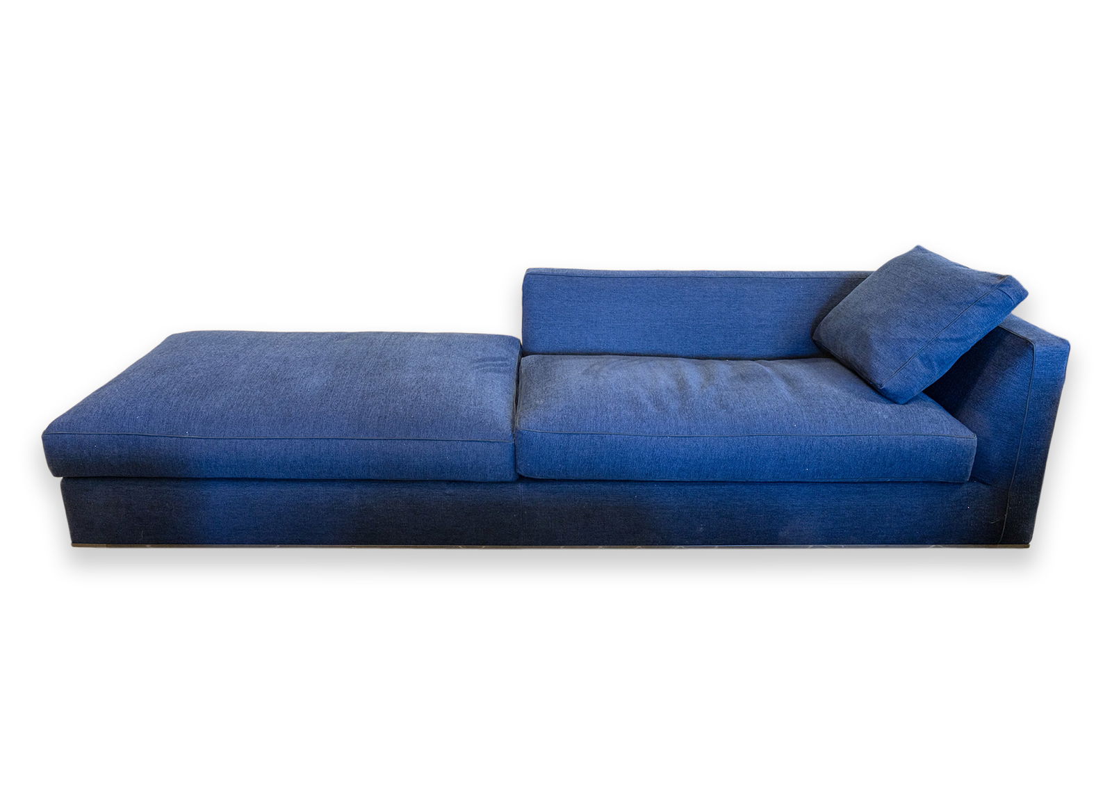 Antonio Citterio for B & B Italia - Richard Chaise, c. 2000s Lounge Sofa in Blue Grade S Fabric (1 of 8)