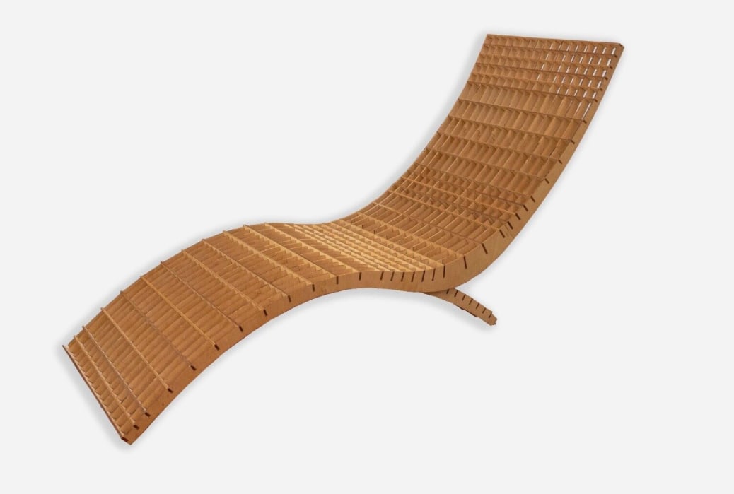 Cranbrook Furniture Study - Chaise, 1990s Contemporary Woodworking Graduate Project (1 of 10)
