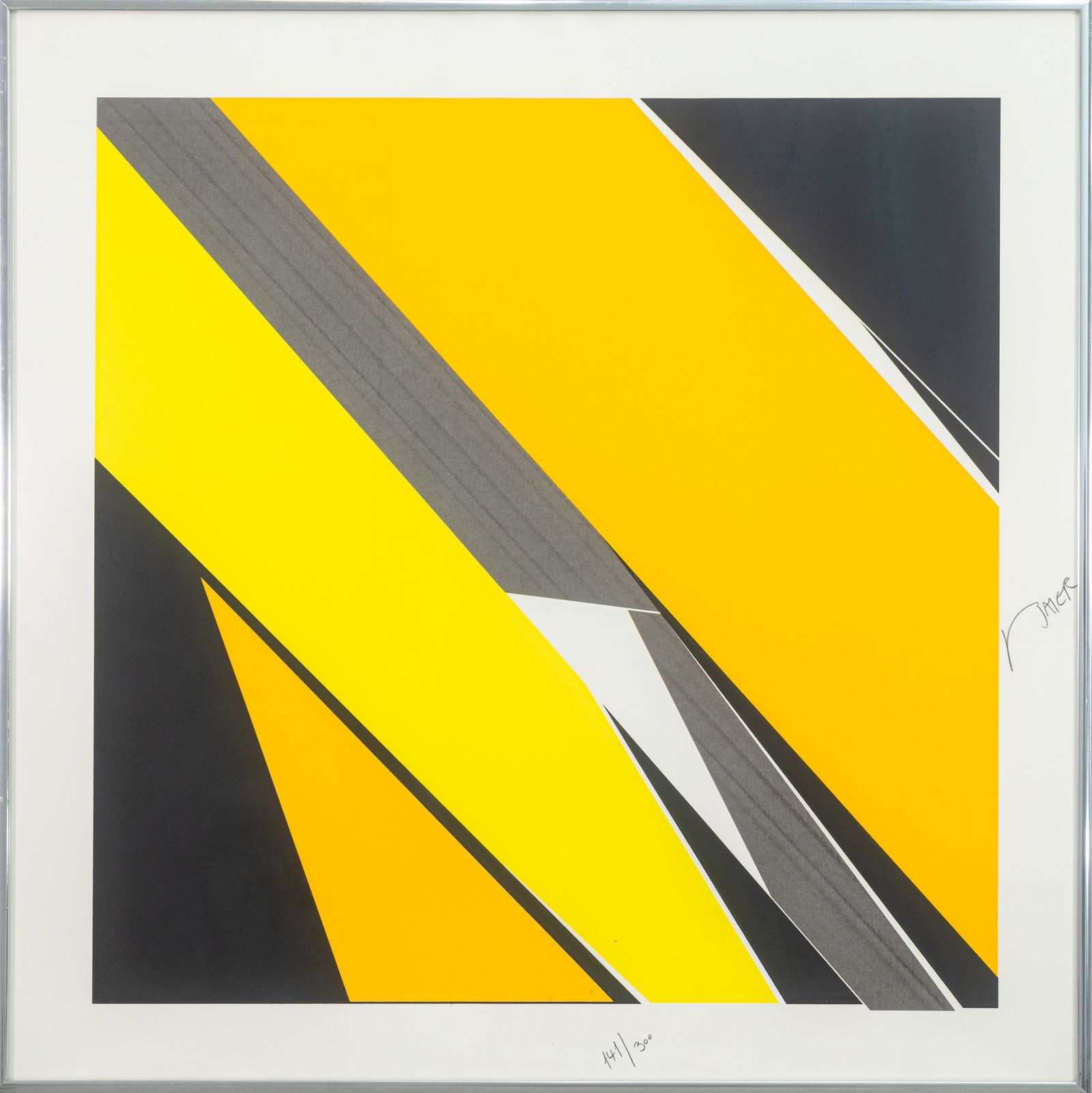 Jean Baier - Untitled II, 1971 Signed Modernist Abstract Minimalist Screenprint on Paper (1 of 8)