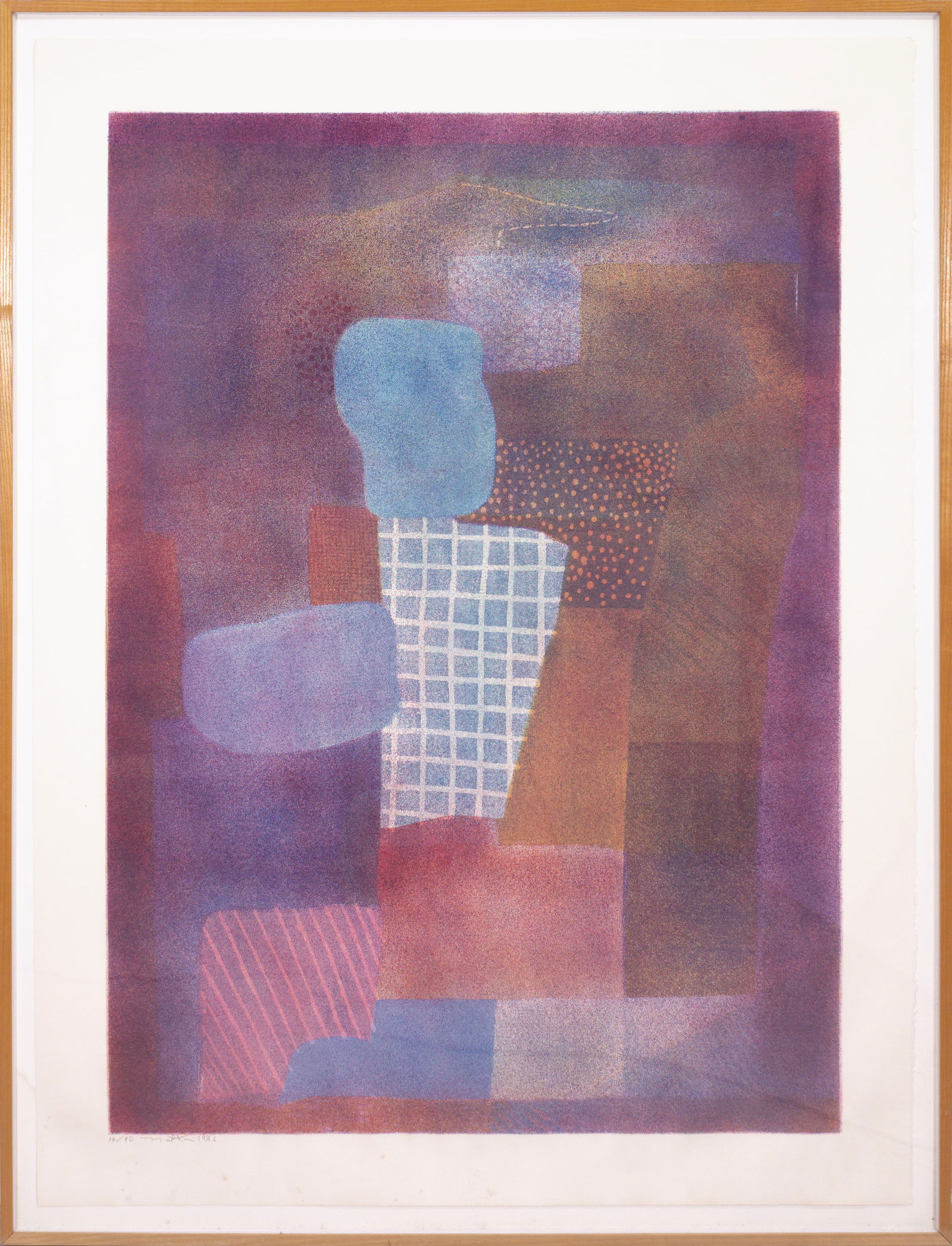 Robert Natkin - Hitchcock Series #4, 1986 Signed Lithograph 14/90 - Modern Lyrical Abstraction: A modern lithograph in colors on paper titled "Hitchcock Series #4" by acclaimed American painter Robert Natkin. Hand signed and dated 1986 with an annotation of 14/90 on the lower left. This print ex