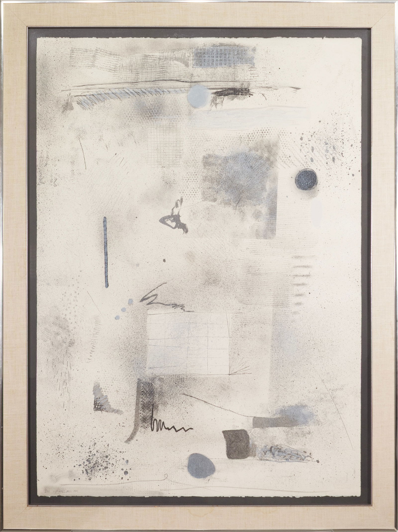 Robert Natkin - Untitled (Grey), 1980 Signed Lithograph 6/31 - Modern Lyrical Abstraction (1 of 7)