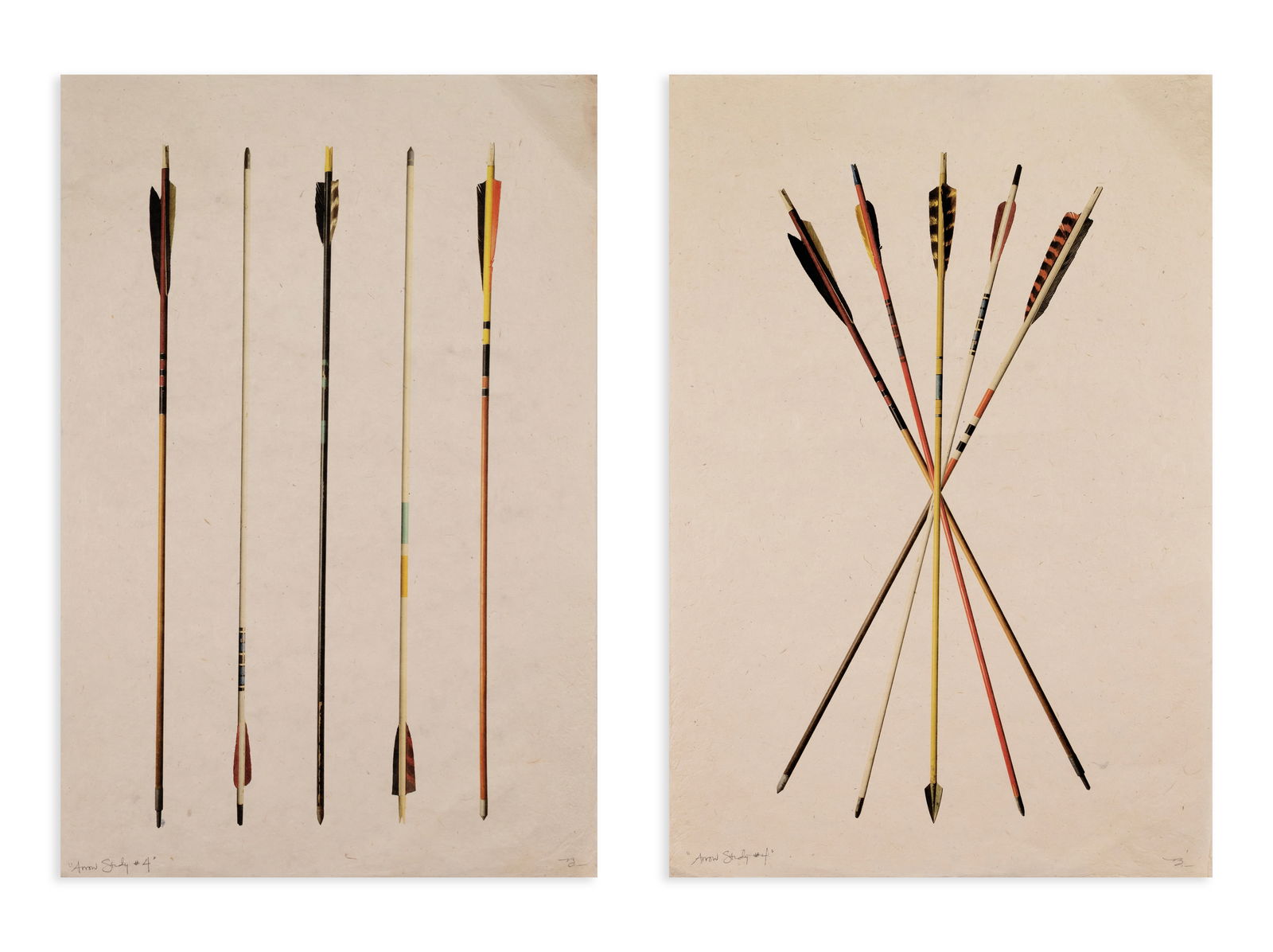 Barloga Studios - Arrow Studies #4, Signed Pair of Contemporary Prints on Natural Paper (1 of 4)