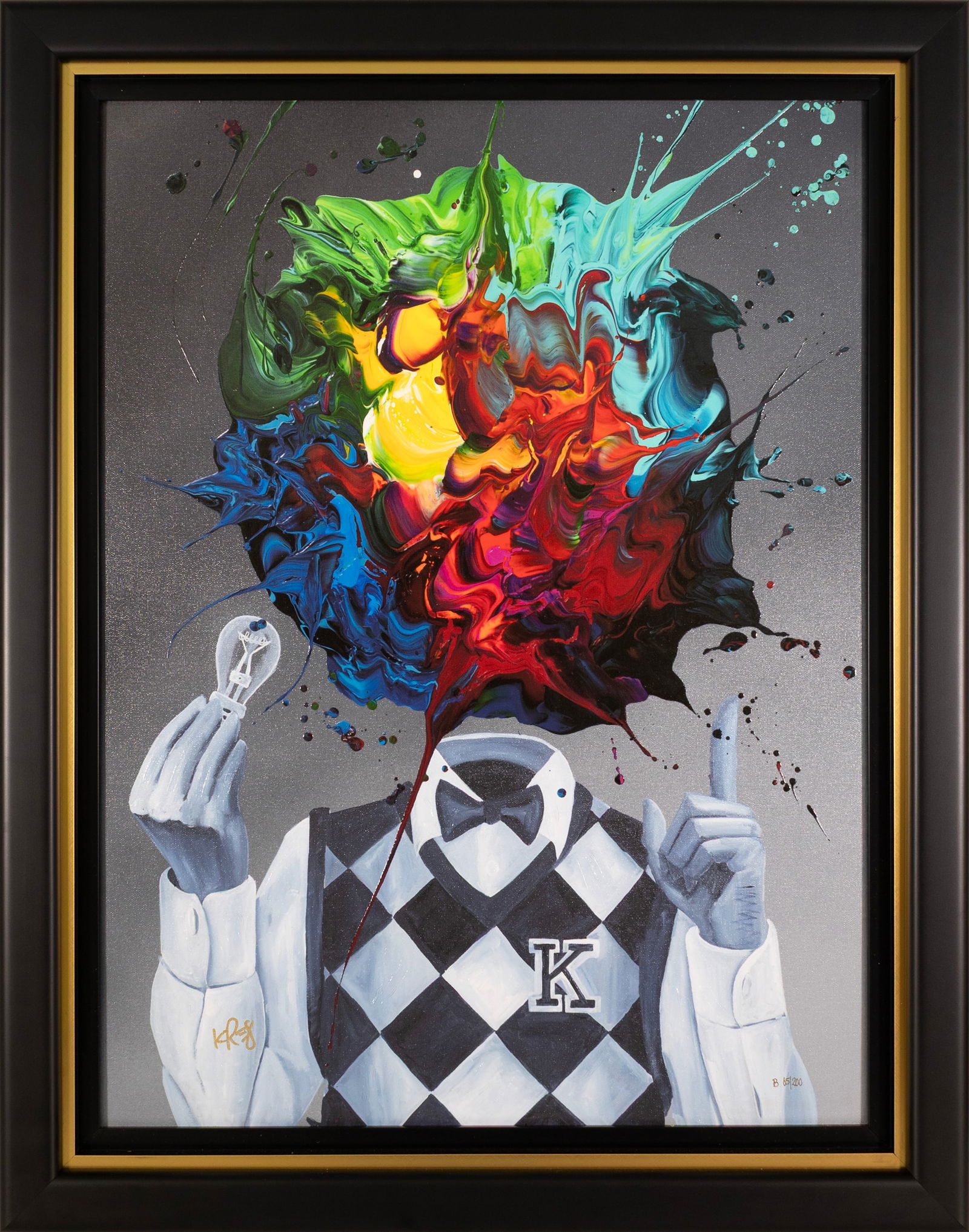 Kre8 (Kevin Vigil) - Knowledge of Self, 2020 Signed Hand Embellished Giclee on Canvas (1 of 10)