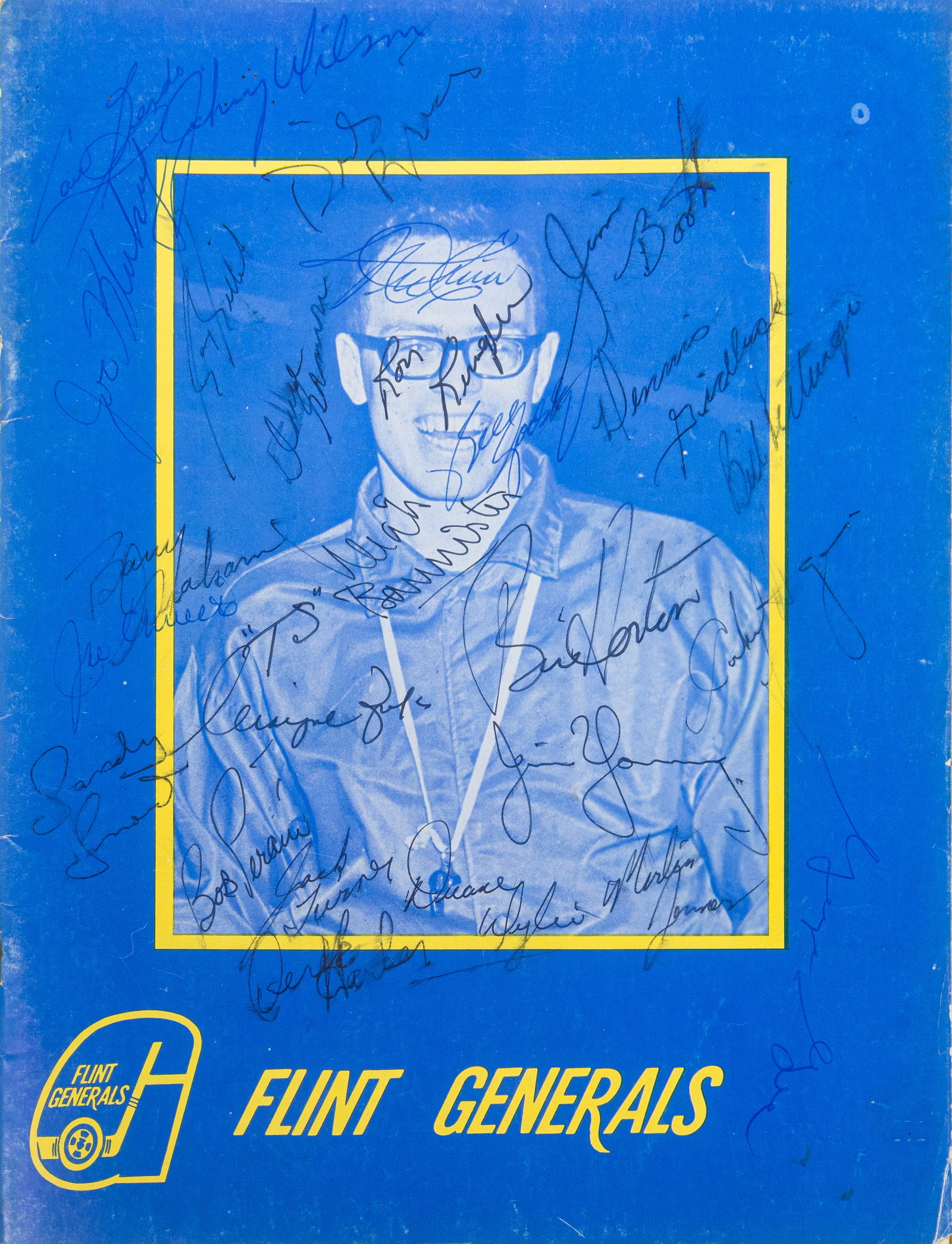 1970-71 Flint Generals and Detroit Red Wings Old Timers Team/Multi-Signed Program Beckett LOA (1 of 7)