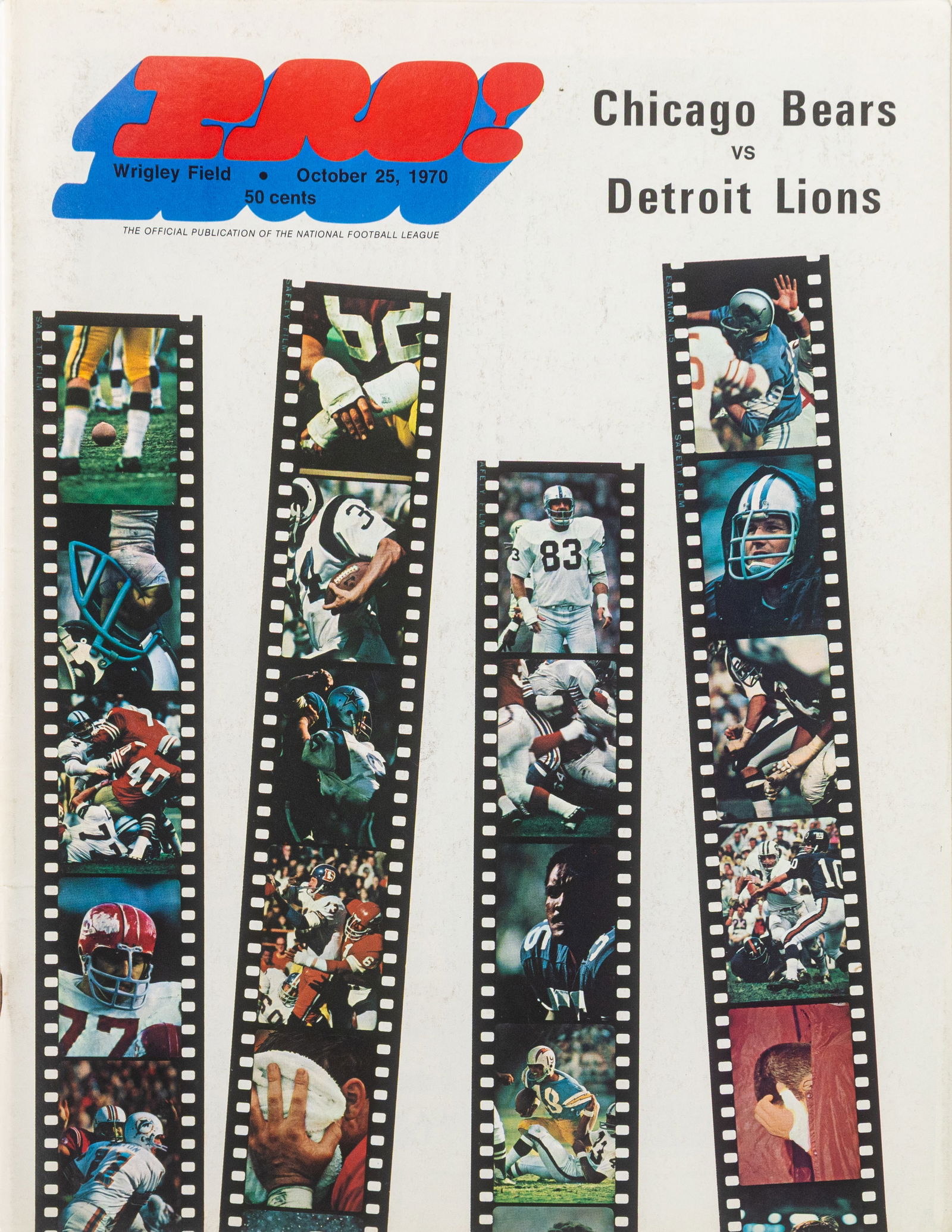 Authentic Team Signed/Autographed 1970 Chicago Bears VS Detroit Lions Wrigley Field Pro! Program (1 of 14)