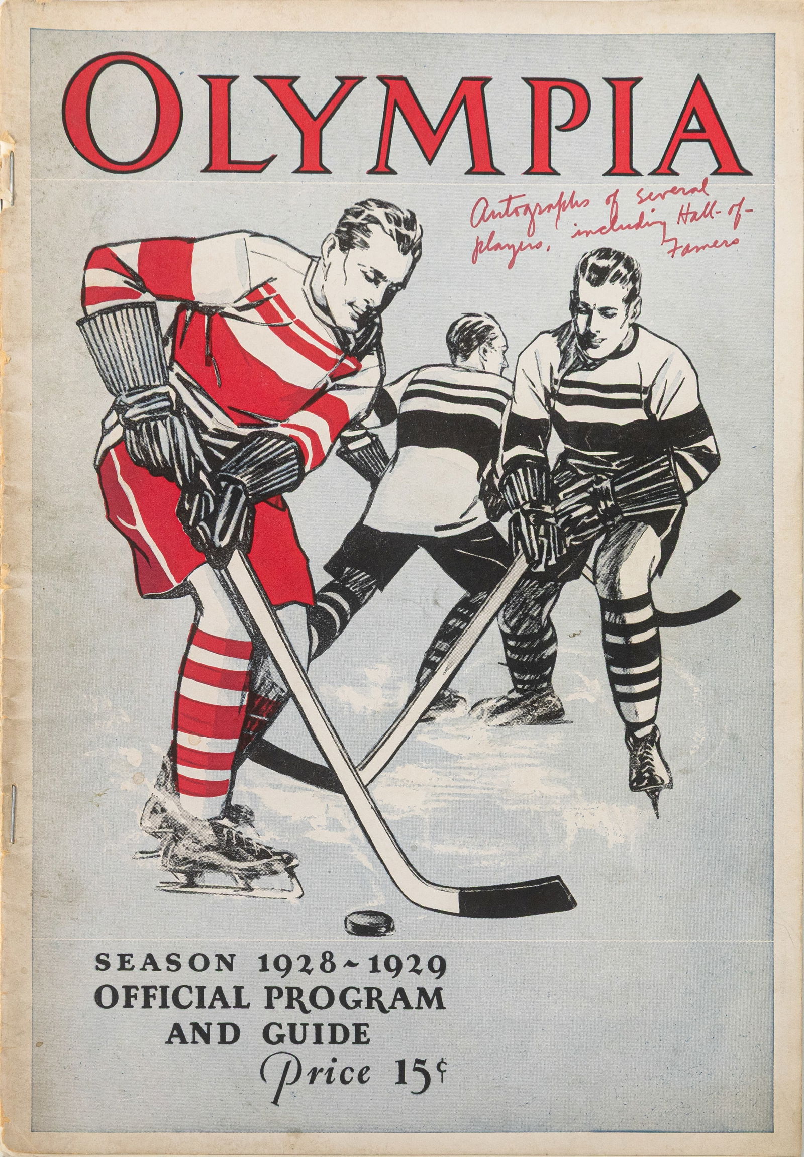 1928-29 Olympia Stadium Detroit Cougars Official Program and Guide Multi-Signed Beckett BAS HOF (1 of 9)