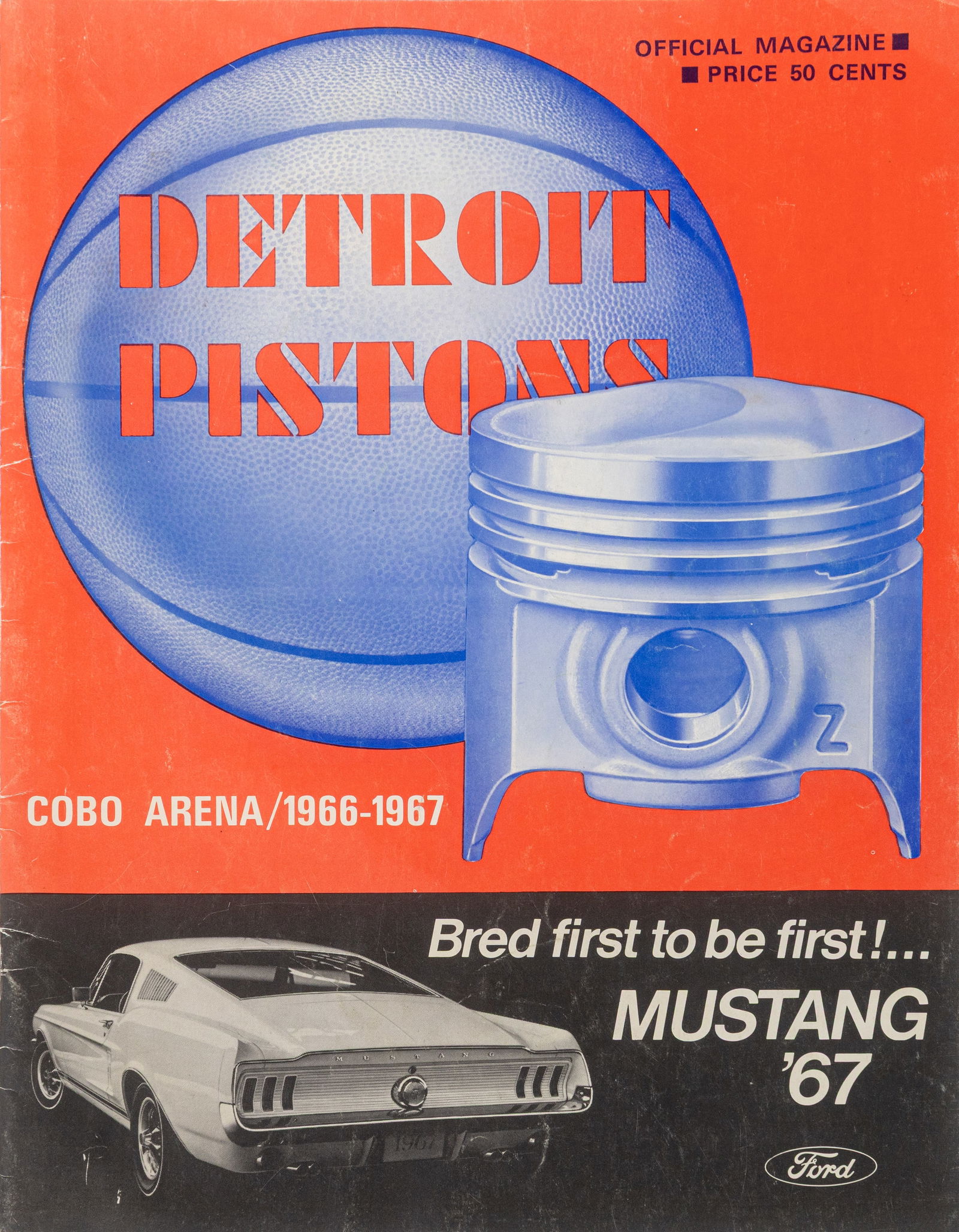 1966-67 Detroit Pistons VS San Francisco Warriors Team/Multi-Signed Program Beckett HOF BAS COA (1 of 5)