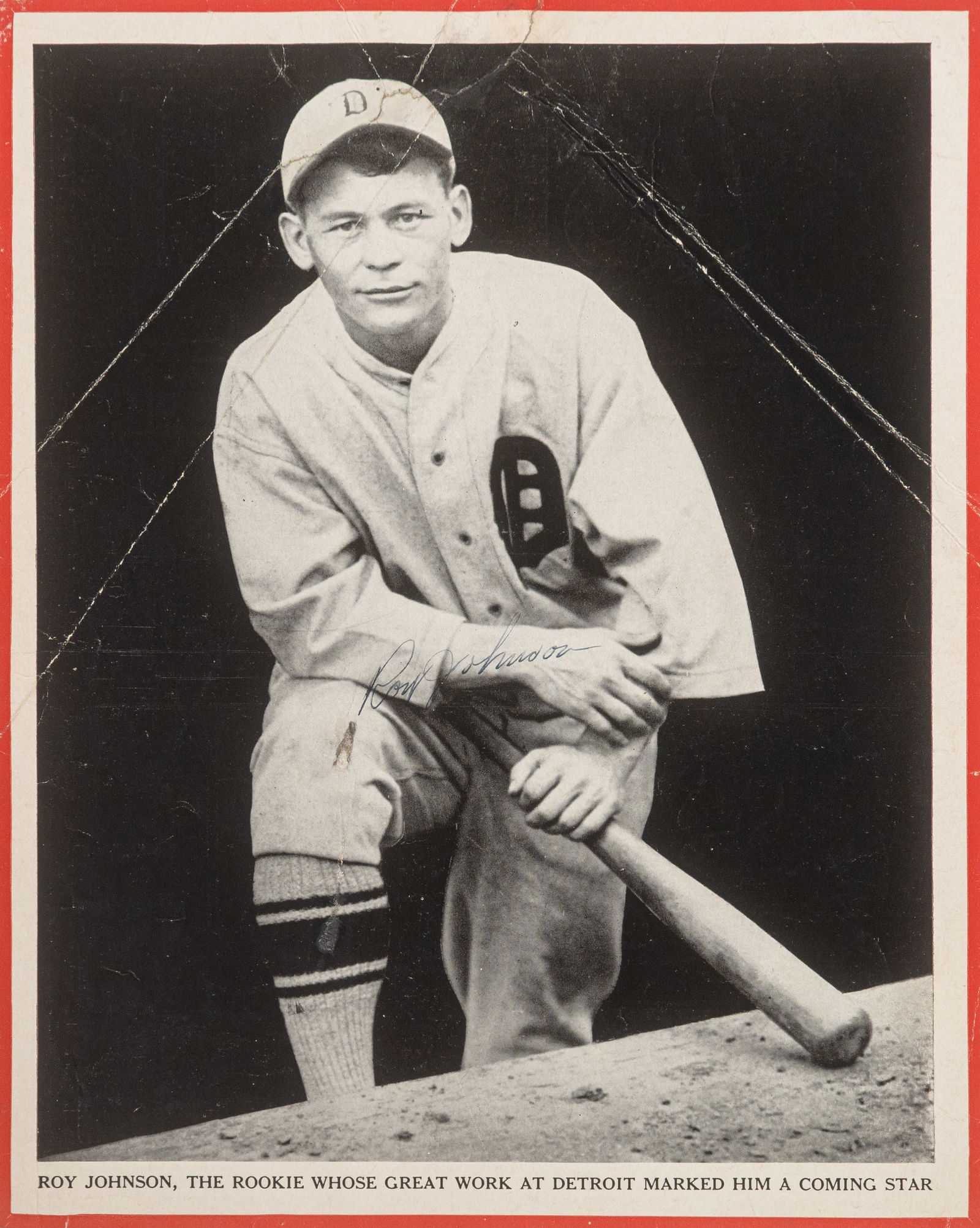 ROY JOHNSON Autographed Vintage 1929 Baseball Magazine Rookie Cover Back Detroit Tigers Beckett (1 of 4)