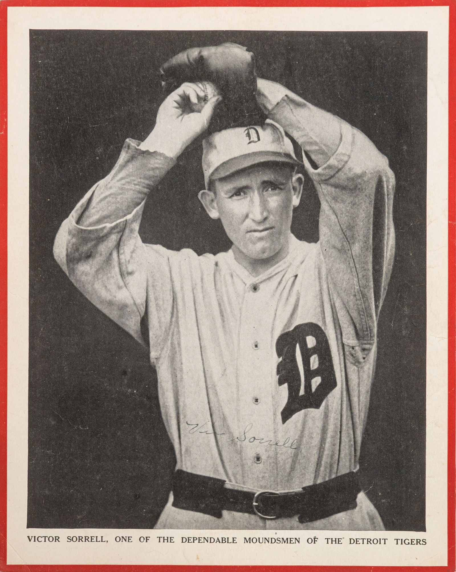 VICTOR VIC SORRELL Autographed Vintage 1929 Baseball Magazine Page/Photo Detroit Tigers Beckett (1 of 4)