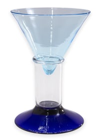 Marco Zanini for Memphis Milano Cassiopea 1982 Signed Hand-Blown Glass Vessel Italy