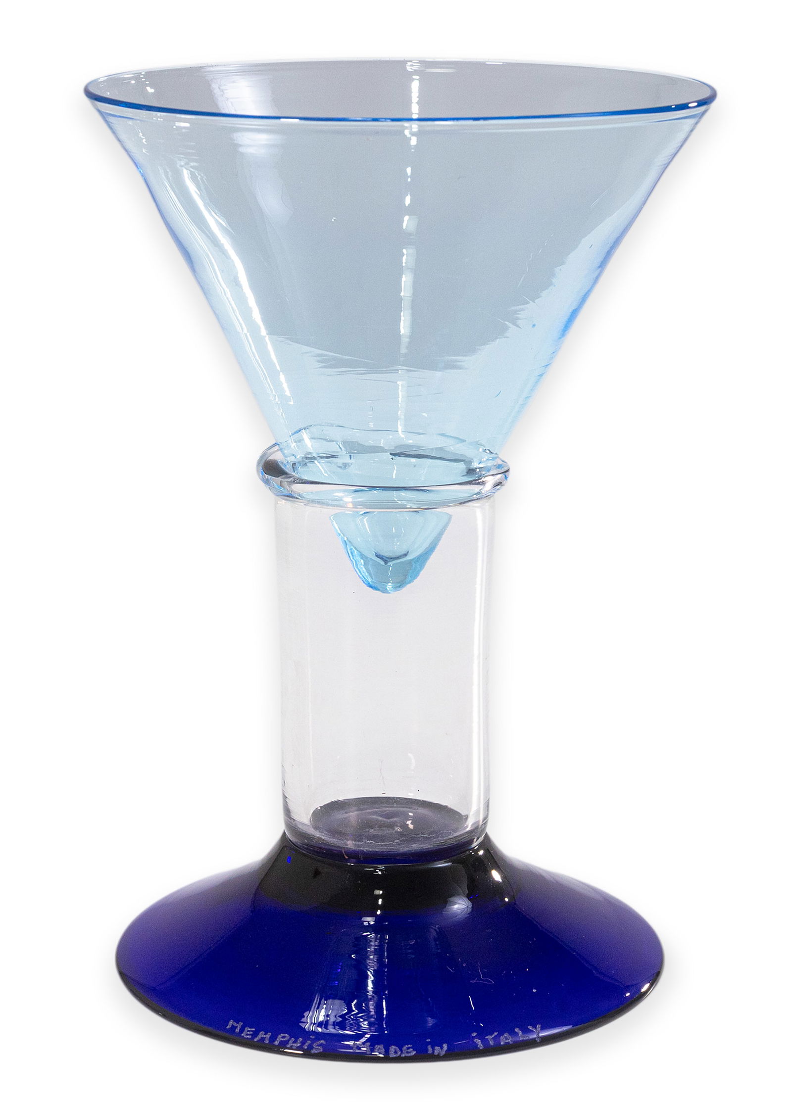 Marco Zanini for Memphis Milano Cassiopea 1982 Signed Hand-Blown Glass Vessel Italy (1 of 4)