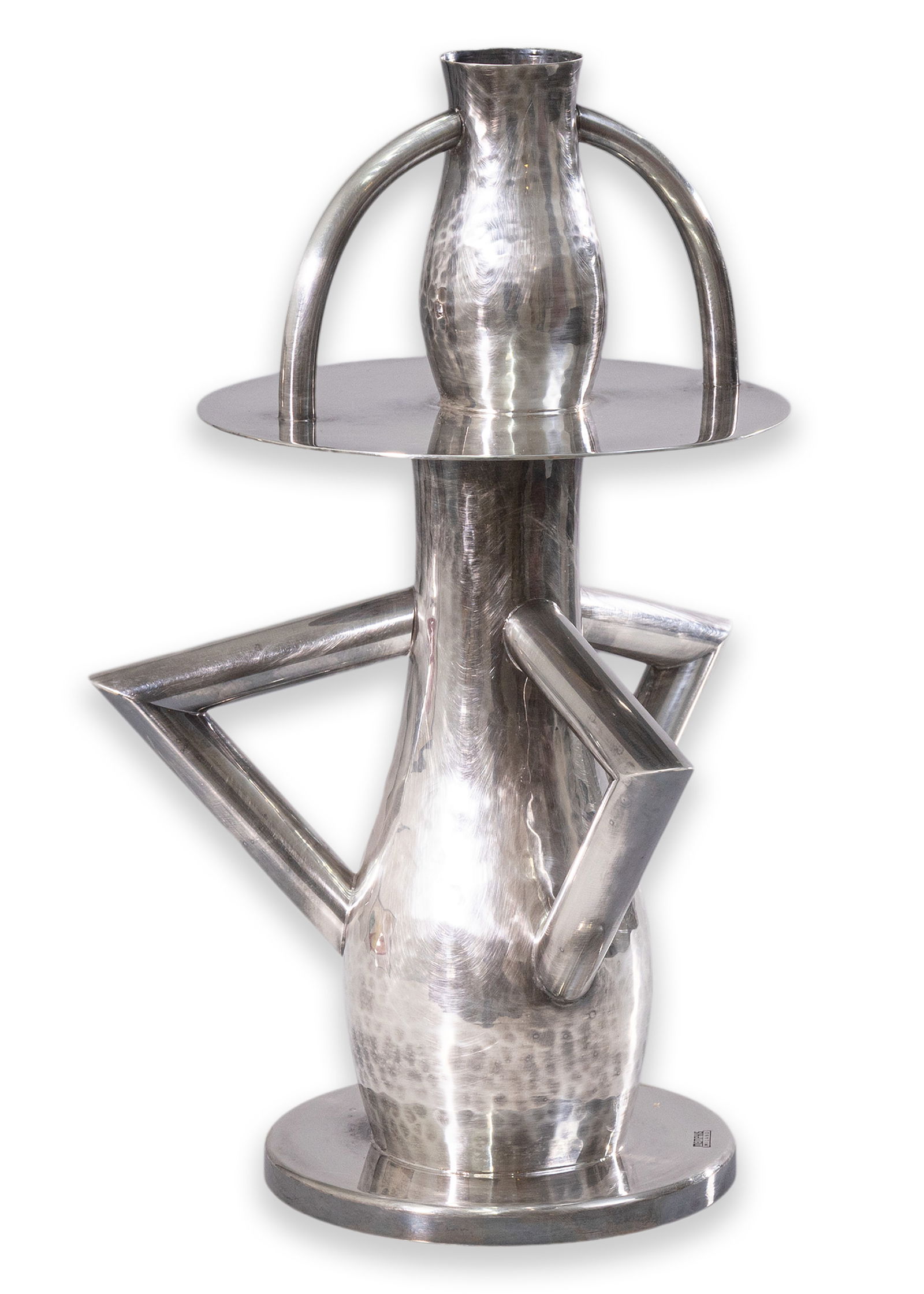Ettore Sottsass for Memphis Milano Alaska 1981 Silver-Plated Brass Vase Postmodern Design (1 of 6)