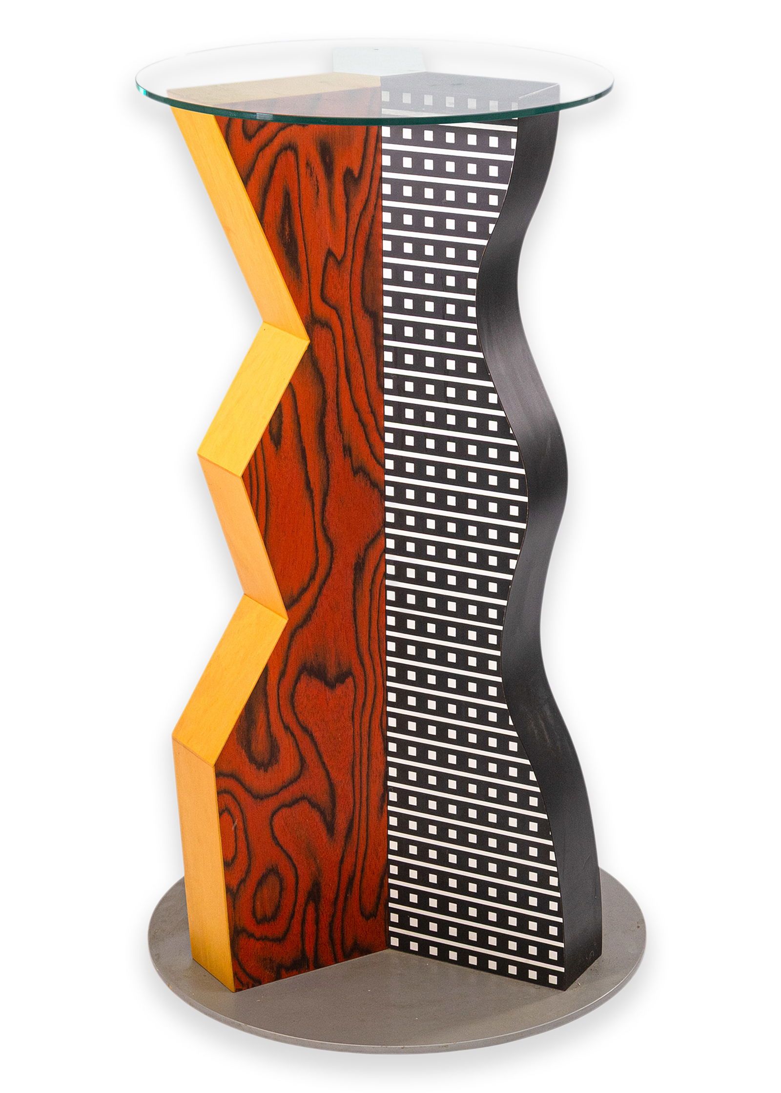 Ettore Sottsass for Memphis Milano Ivory 1985 Laminate Side or End Table Postmodern (1 of 8)