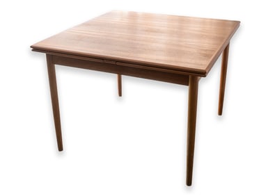 Danish Teak Extendable Dining Table c. 1960s Scandinavian Modernism