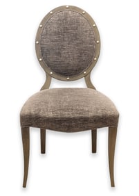 Restoration Hardware Fabric Upholstered Wooden Accent Chair Contemporary Modern Design