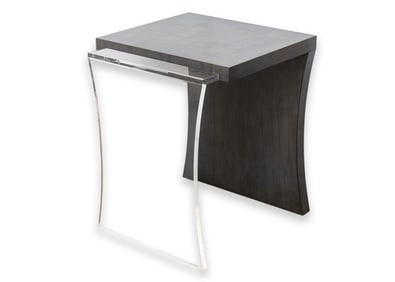 Century Furniture Brooklyn Lucite and Wood Side End Table Contemporary Modern Design