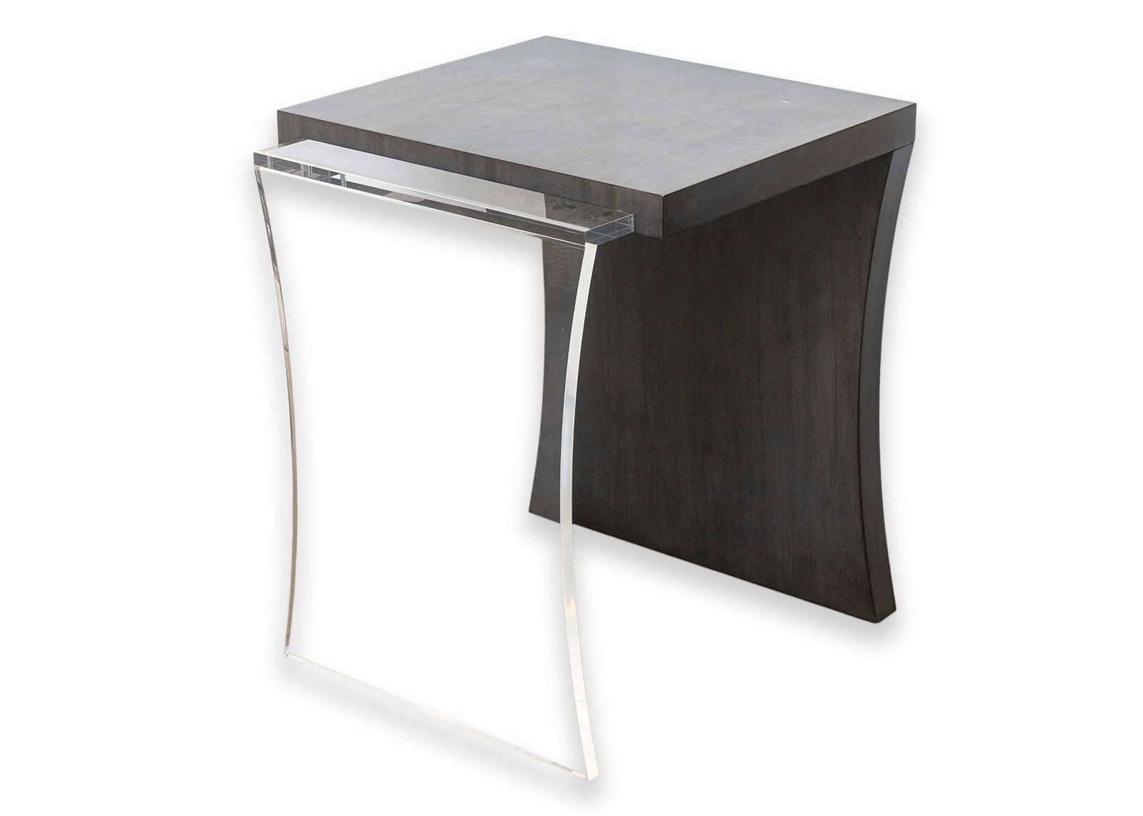 Century Furniture Brooklyn Lucite and Wood Side End Table Contemporary Modern Design (1 of 5)