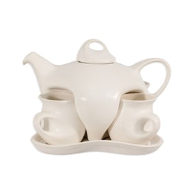 Peter Saenger Design II (Captain Picard's Tea Set) c. 1970s Signed Porcelain White Glaze