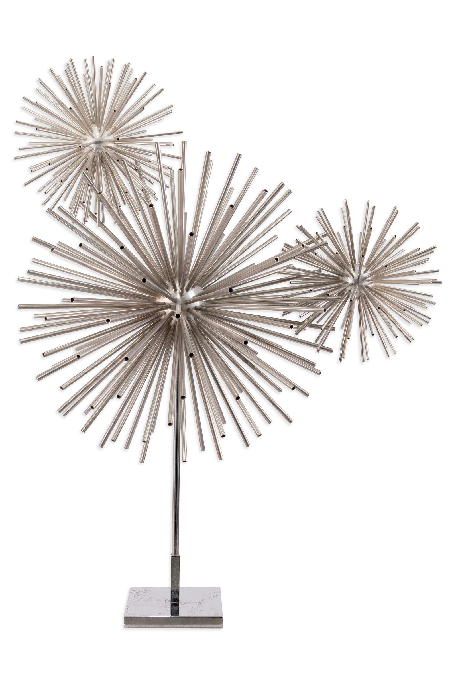 Curtis Jere Sputnik (41.5") 1972 Rare Three Pom Atomic Floor Sculpture Modern Design (1 of 7)