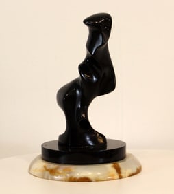 James Nani Famous Signed Sculpture on Marble Base c. 1970s Mid Century Modern Design
