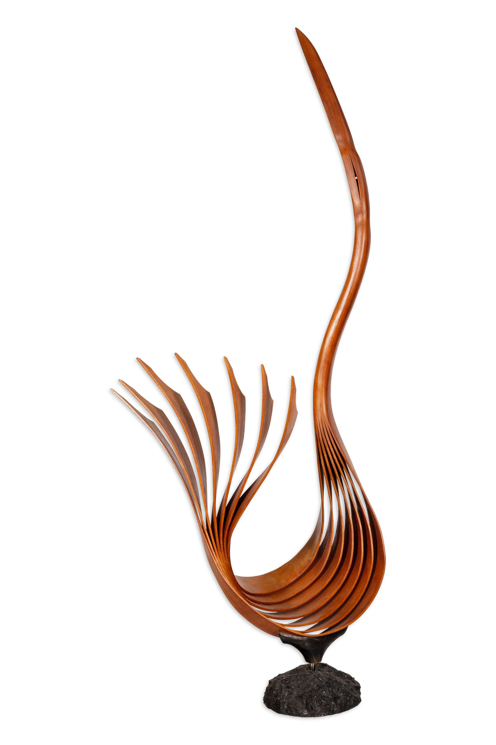 Eric Tardif Heron (42.75") Contemporary Bentwood Abstract Sculpture on Stone Base (1 of 7)