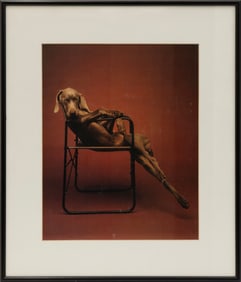 William Wegman Lolita 1990 Contemporary Color Photography Print on Paper Framed