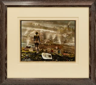 Jan Saudek Untitled (#43) 1889 Signed Photography Gelatin Silver Print Hand Coloring