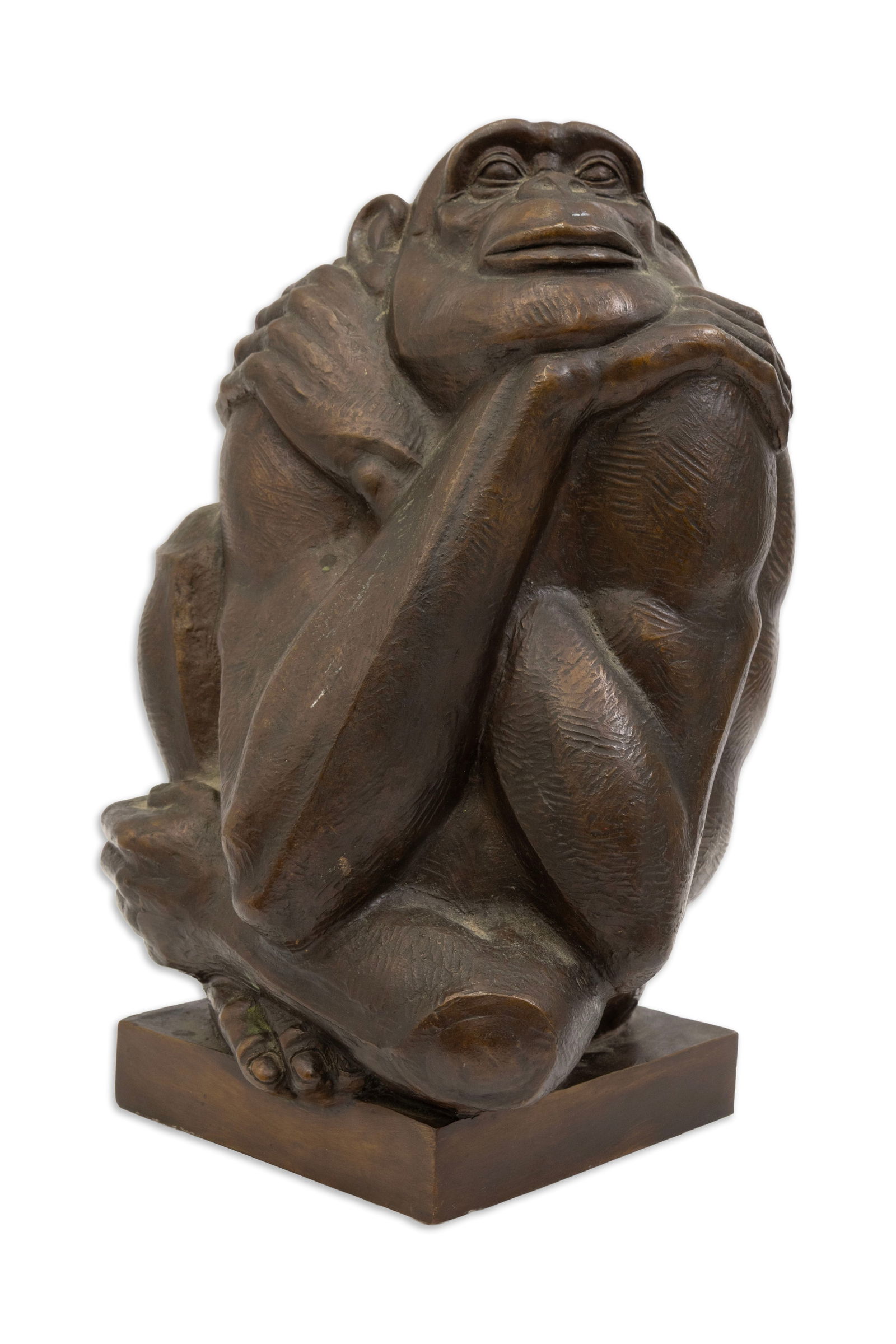 Marshall Maynard Fredericks (1908-1998) The Thinker Signed Bronze Modernist Sculpture (1 of 9)