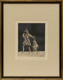 Peter Wirth Exodus 1964 Signed Aquatint Etching 3/12 Modern Figurative Surrealism