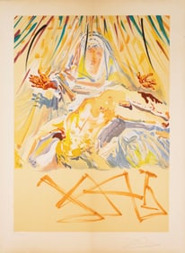 Salvador Dali La Pieta Nera 1974 Signed Lithograph in Colors on Paper 12/175 Unframed