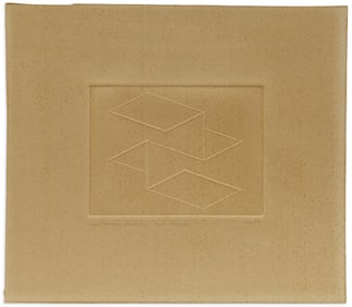 Josef Albers Solo 1958 Signed Inkless Intaglio on Arches Paper with Thank-You Dedication