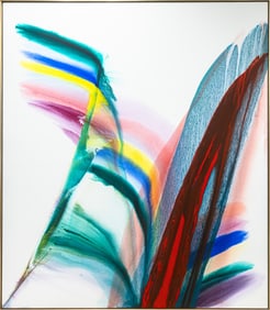 Paul Jenkins Phenomena Ex Caliber Rings 1979 Signed Acrylic on Canvas Painting Framed