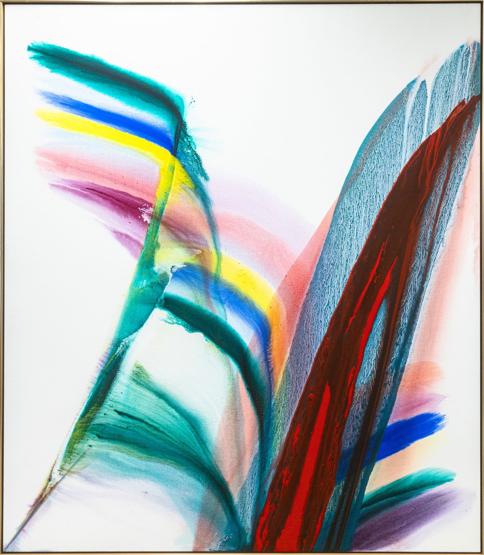 Paul Jenkins Phenomena Ex Caliber Rings 1979 Signed Acrylic on Canvas Painting Framed (1 of 10)