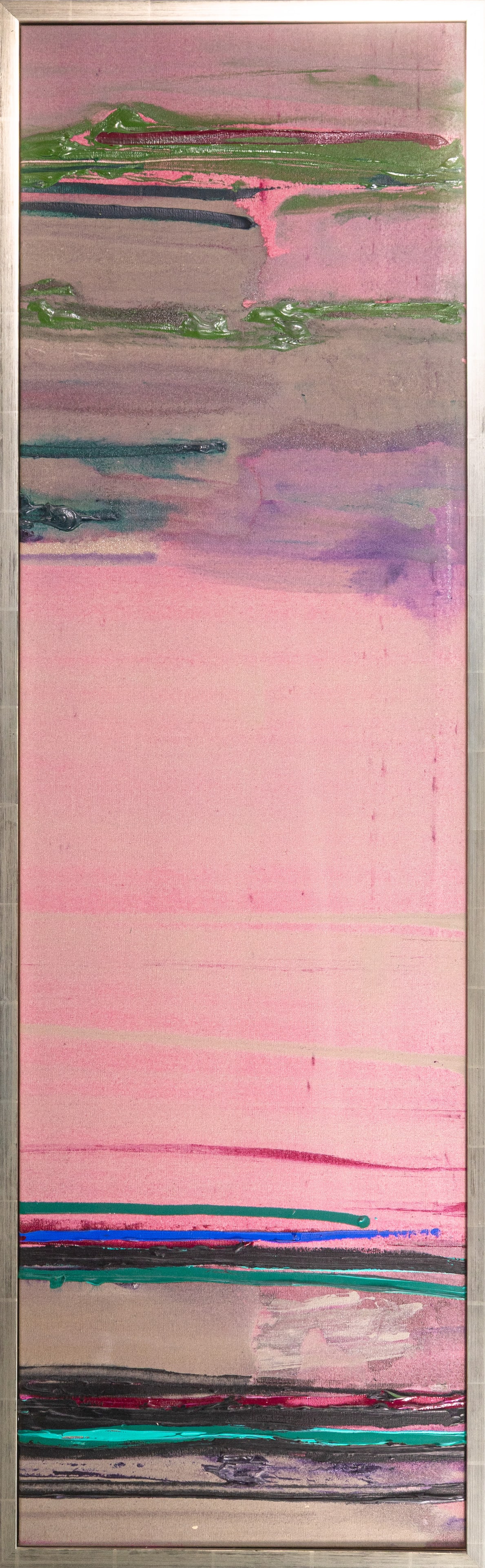 Larry Zox Dorset Ledge 1982 Signed Acrylic on Canvas Abstract Expressionist Painting Framed (1 of 9)