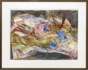 Fran Levin Untitled (Abstract Still Life) c. 1980s Signed Watercolor on Paper