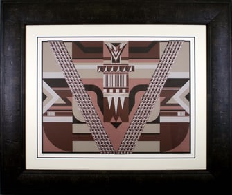 Rick Tunkel Postmodern Op Art Abstract Geometric 3D Serigraph 35/250 Framed 1981