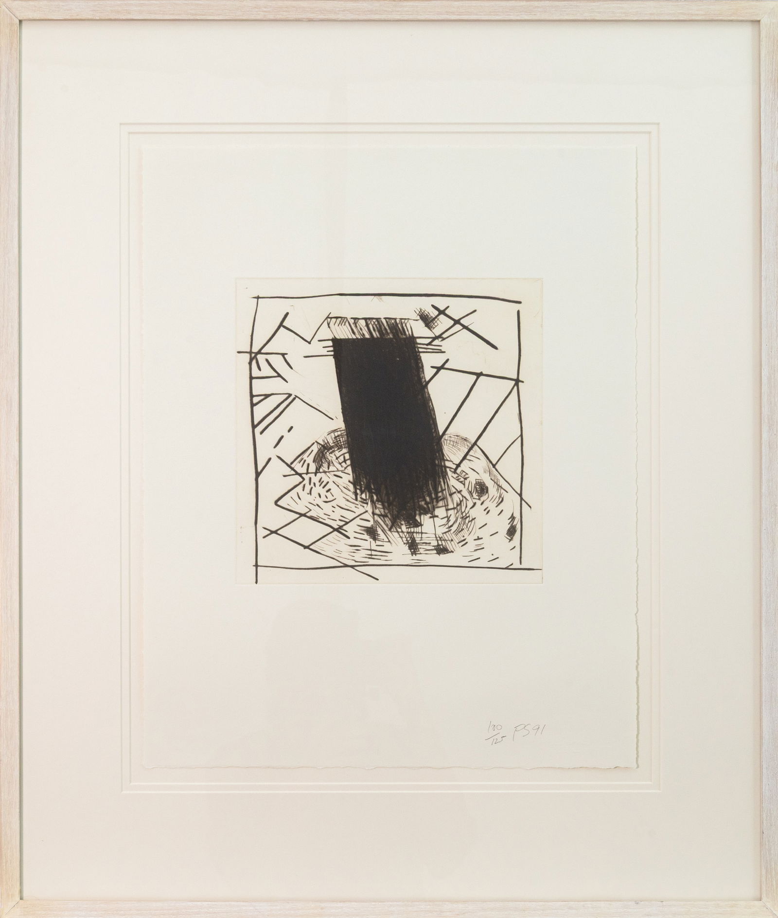 Pat Steir Untitled (Waterfall) 1991 Signed Modern Drypoint on Paper 100/125 (1 of 7)