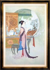 Hua Sanchuan Ceremonial Tea Contemporary Figurative Asian Acrylic Painting