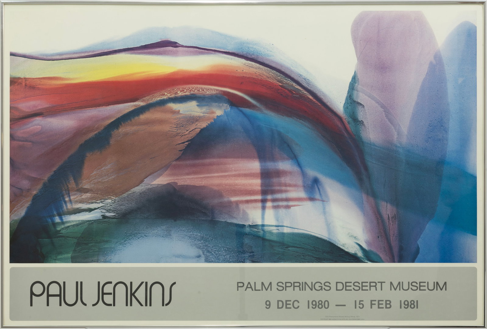 Paul Jenkins Palm Springs Desert Museum 1980–81 Original Lithographic Exhibition Poster Framed (1 of 3)