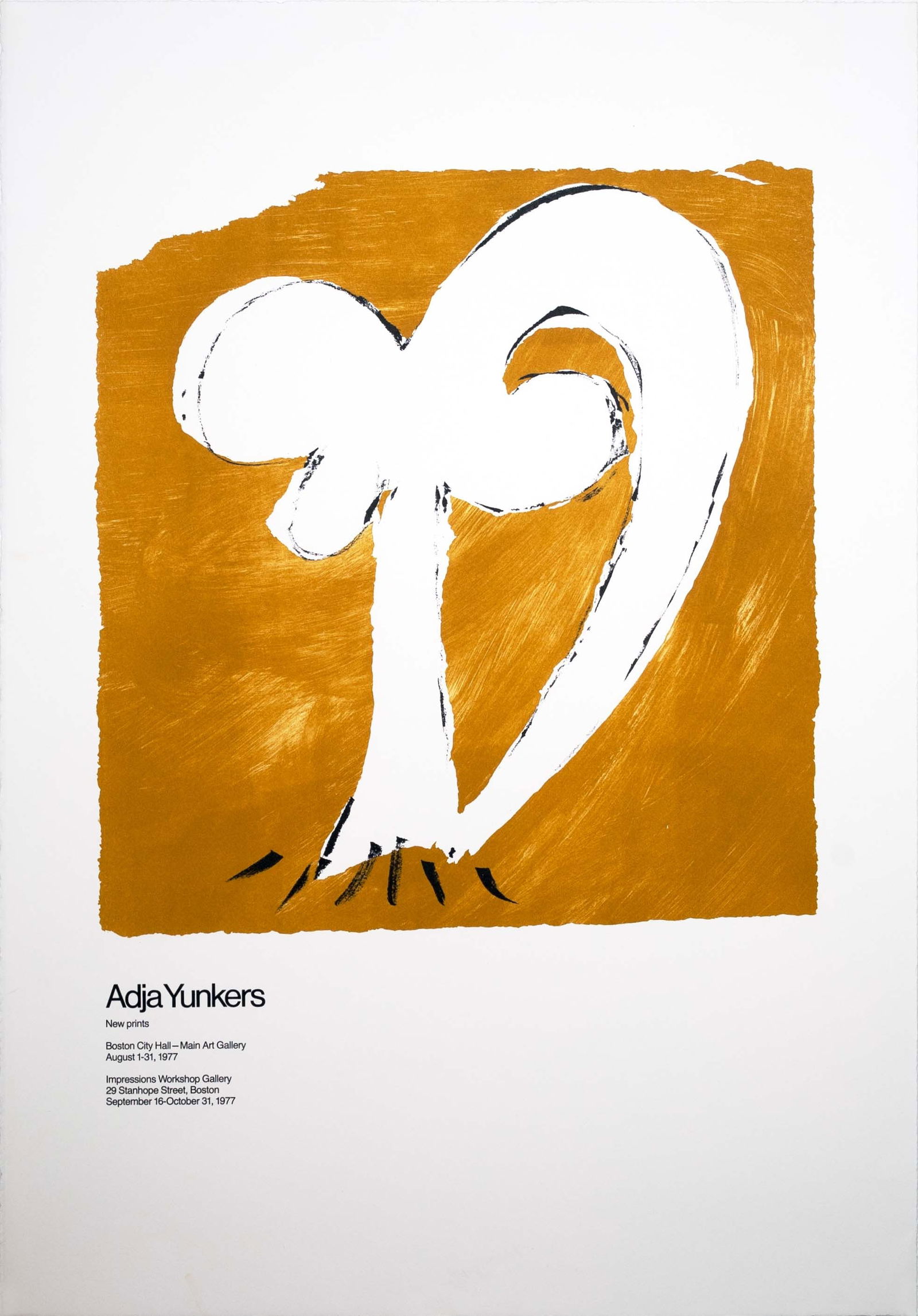 Adja Yunkers New Prints Boston City Hall 1977 Lithographic Exhibition Poster Unframed (1 of 8)