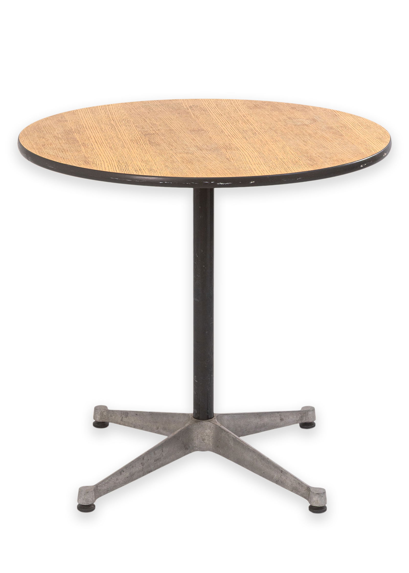 Herman Miller Side Table Wood Top with Metal Base Modern Furniture Design (1 of 7)