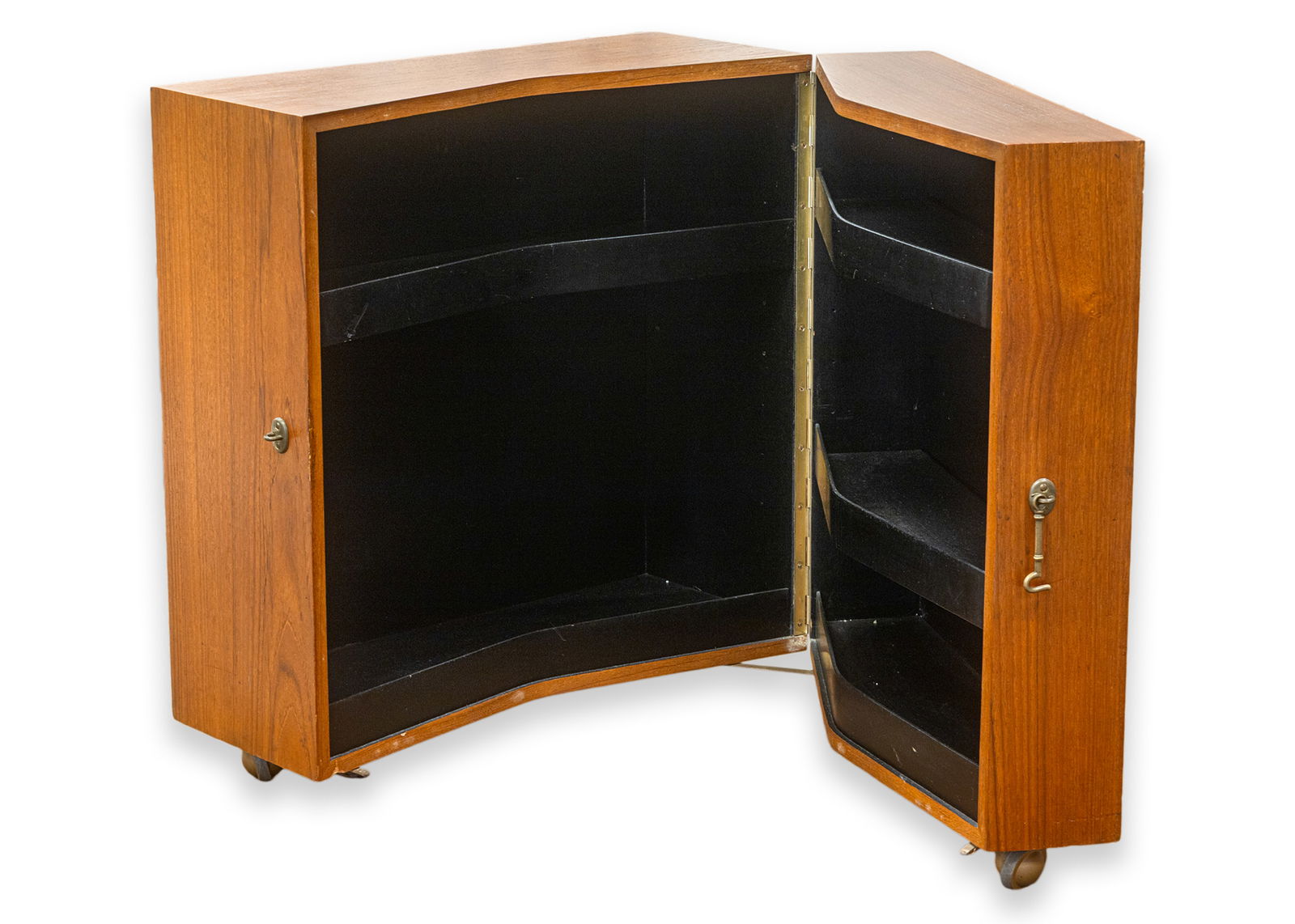 Jorgen Clausen for Brande Møbelfabrik Danish Teak Rolling Bar Cart Vintage 1960s (1 of 9)