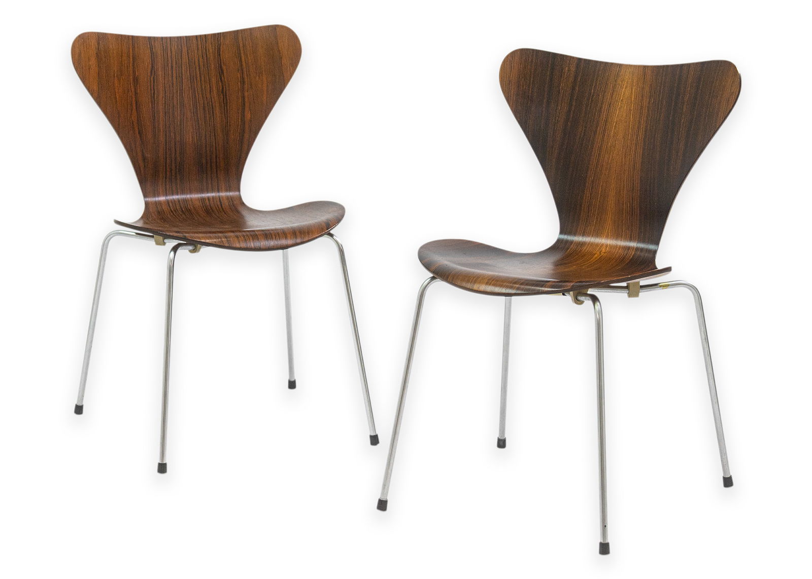 Arne Jacobson for Fritz Hansen Series 7 Model 3107 Side Chairs (2) 1969 Rosewood Denmark (1 of 11)