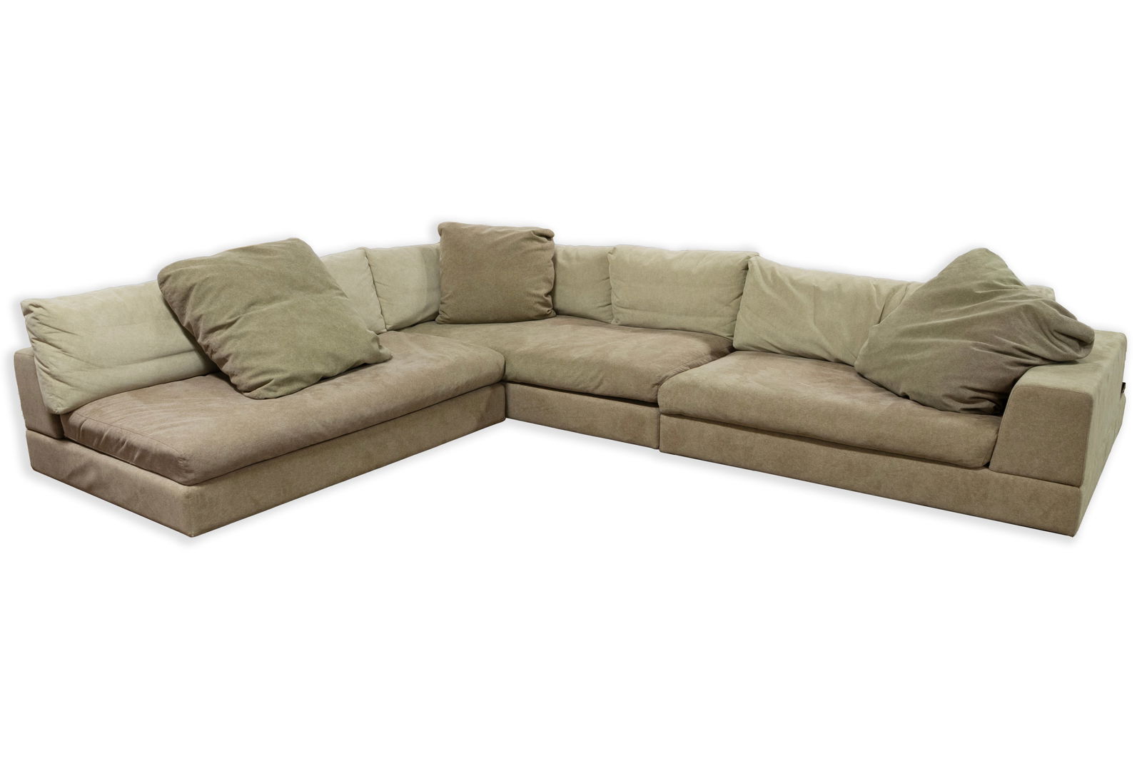 Contemporary Modern Arketipo Large L Shape 3 Piece Sectional Sofa Italy 1990s (1 of 9)