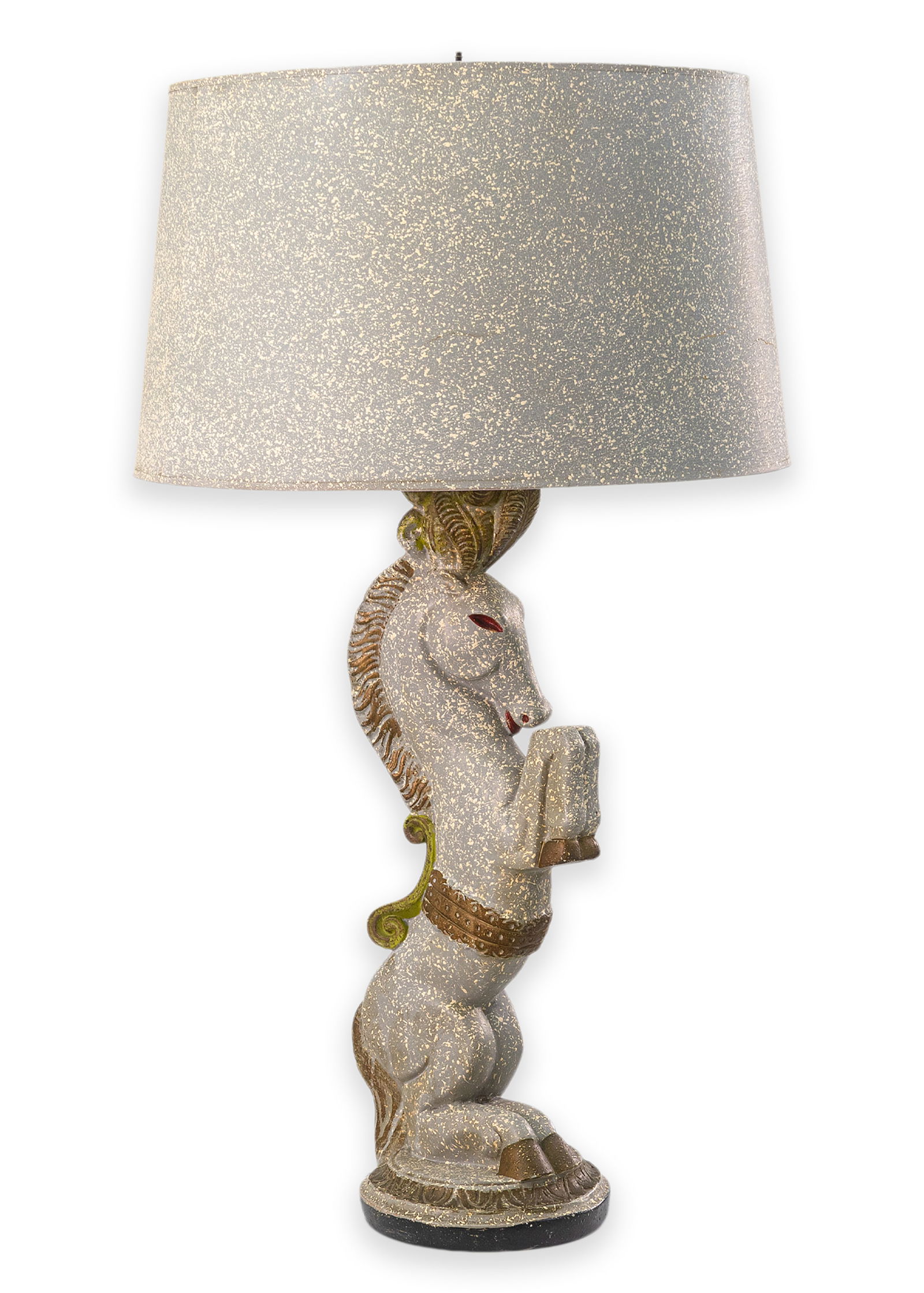 Frederic Weinberg Horse Lamp, c. 1950s Hand Painted Ceramic Mid-Century Modern Lighting (1 of 8)