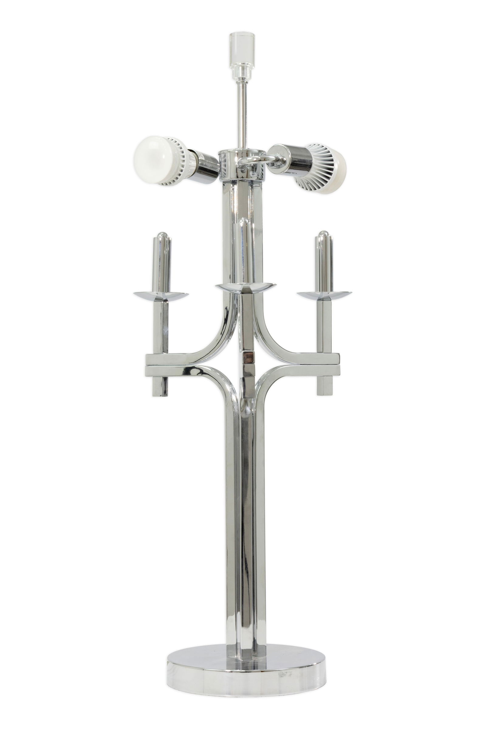 Gaetano Sciolari Style Polished Chrome Table Lamp 20th Century Modern Lighting (1 of 6)