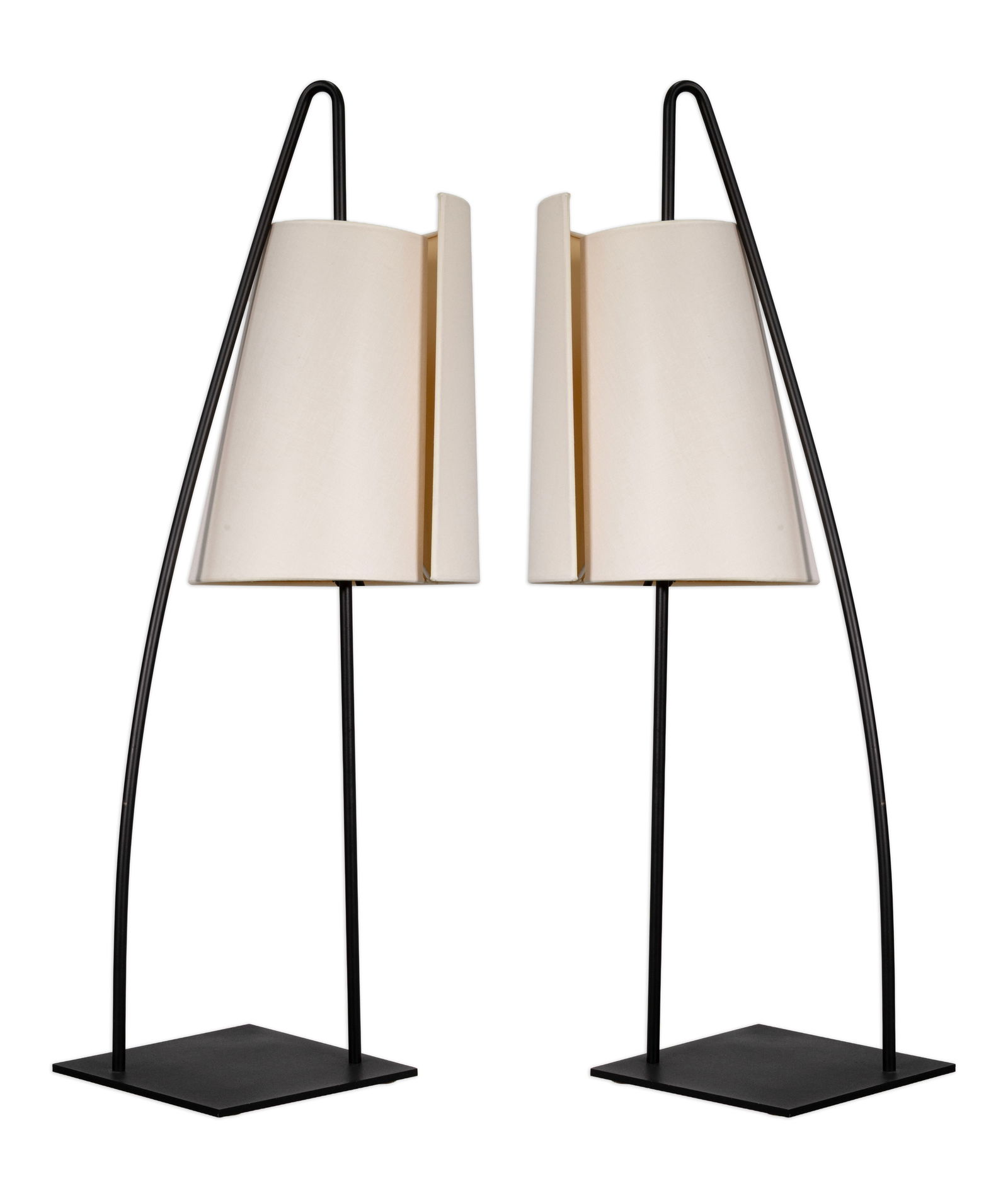 Italiana Luce Pair of Adjustable Black Rod Table Lamps (1 of 9)
