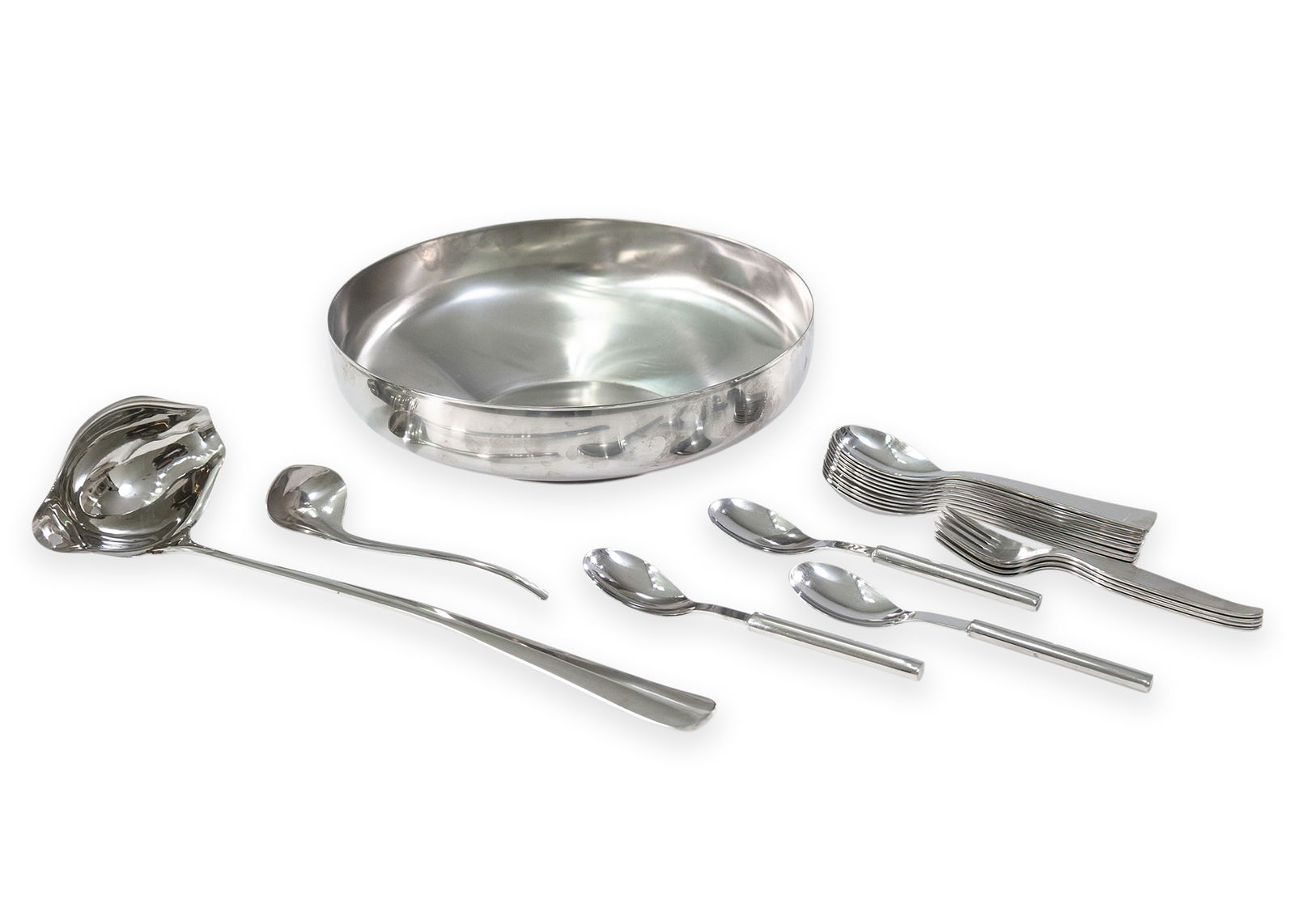 Modern Flatware / Serving Set with Bowl Stainless Steel Misc. Designers Denmark, Italy, Japan (1 of 14)
